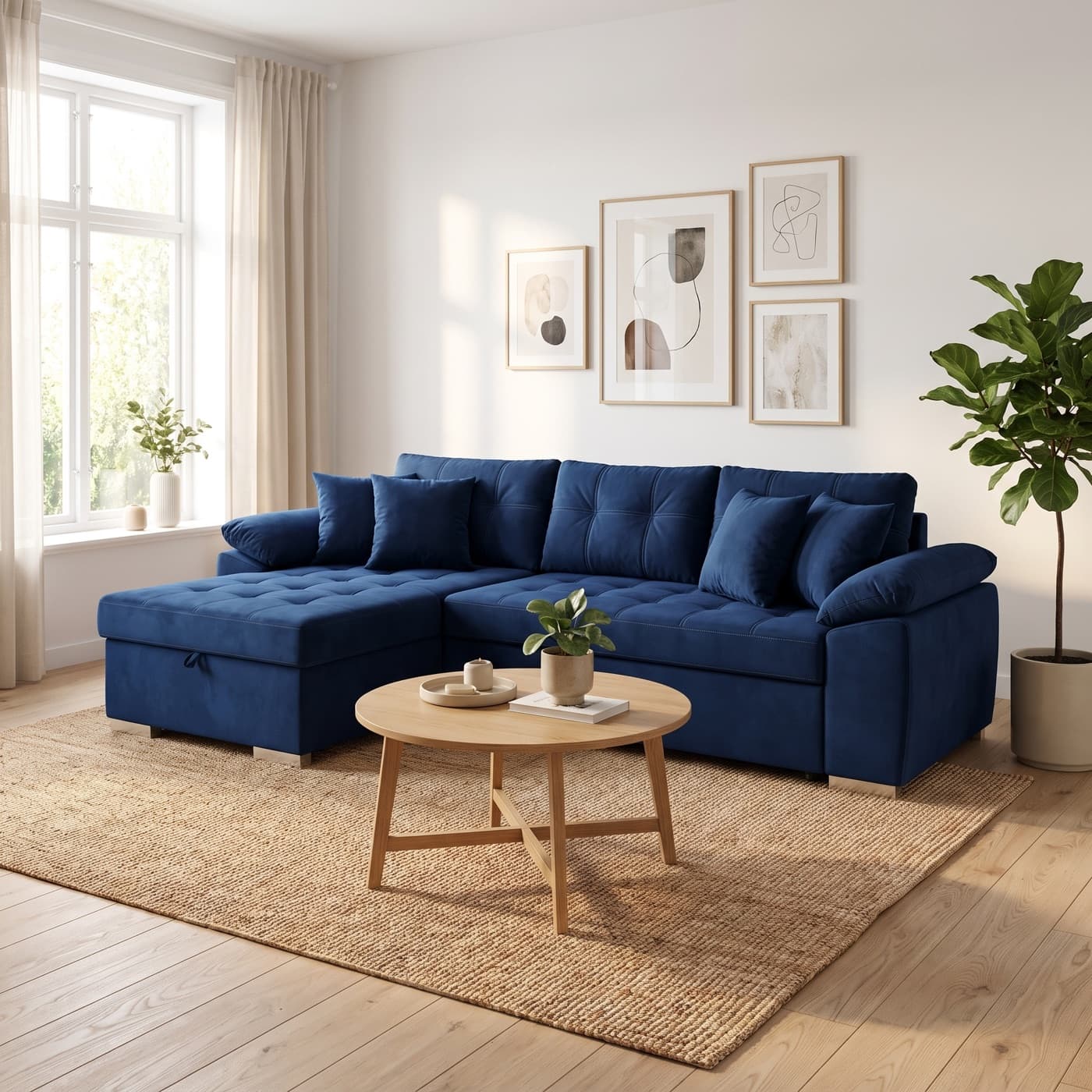 Narożnik Dora 260x150 granatowy | Meble Tapicerowane