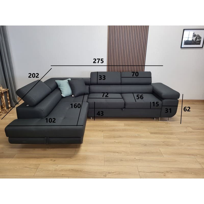 Narożnik ASTON 275x202 cm DO WYBORU