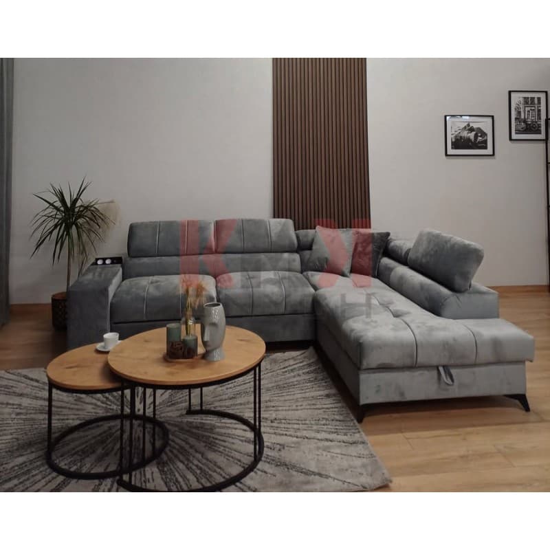 Błękitny narożnik FOKUS z USB 270x202