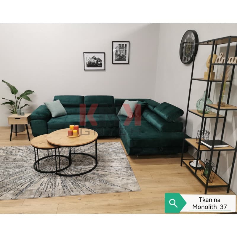 NAROŻNIK ASTON prawy 275X202  Monolith 37 zielony-od ręki
