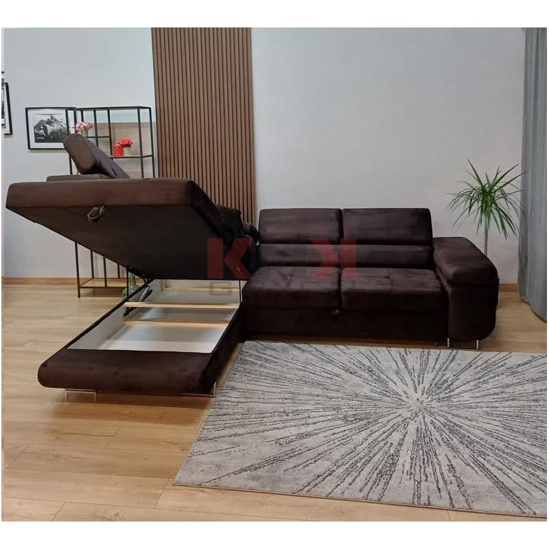 Narożnik Aston lewy 275x202 Monolith 29 ciemny brąz od ręki